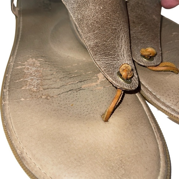 Sperry Top Sider Women's Sandals Size 10M Brown Leather Slip On Elastic Back - Picture 8 of 11